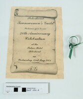 Archived Images\2005_numbers\2005.026.6.02.jpg; 2005.026.6; Peterhead Townswomen's Guild
70th Anniversary Celebration; invitation